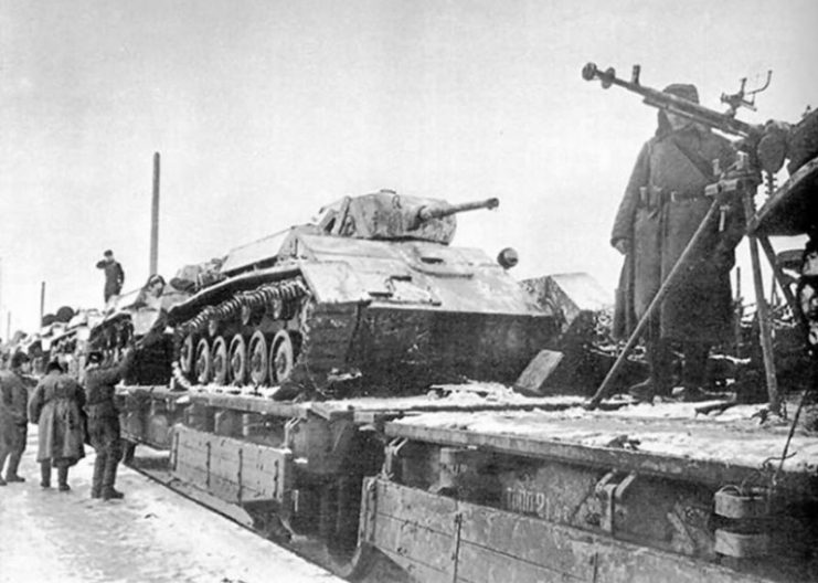 A T-70 tank in Stalingrad
