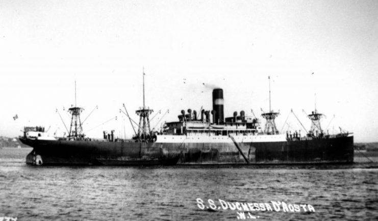 The Italian cargo liner Duchessa d’Aosta