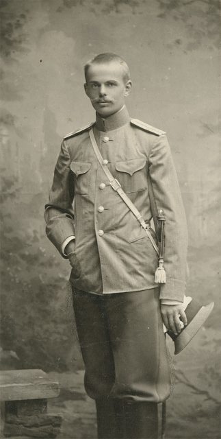 A photo of Baron Roman von Ungern-Sternberg circa 1909