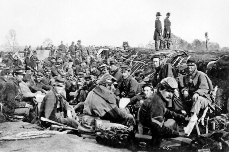 Union soldiers during American Civil War.
