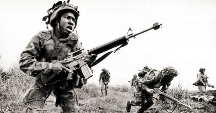 Members of Weapons Company, 3rd Battalion, 3rd Marines, were practicing engaging an enemy force in open terrain.