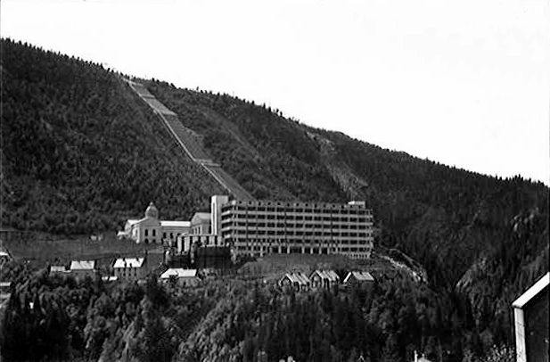 Vemork Hydroelectric Plant at Rjukan, Norway in 1935.