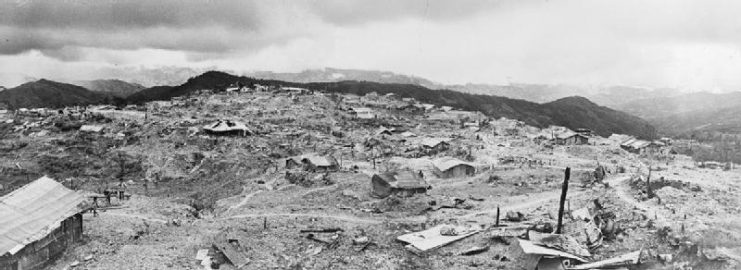 View of Kohima Ridge after the battle.