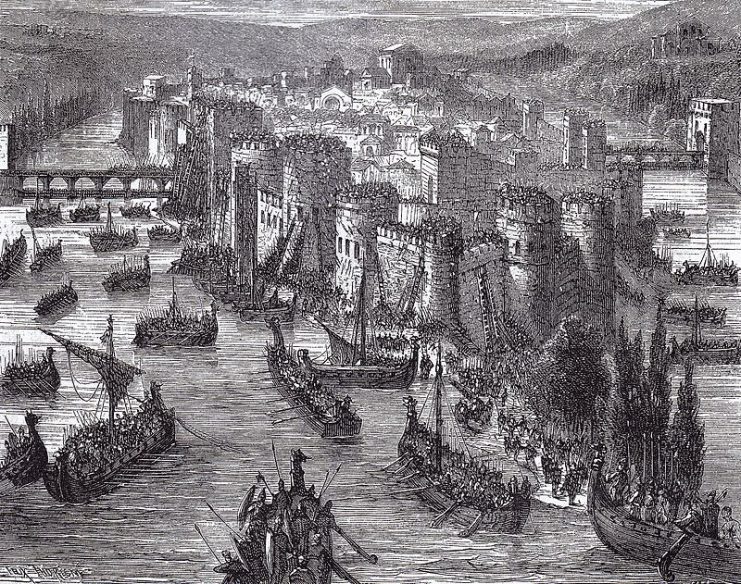 Viking Ships besieging Paris. (Part of the Viking expansion)