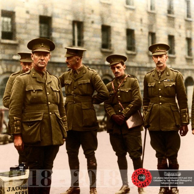 10. Irish soldiers of the Royal Dublin Fusiliers prepare to go to war. Taken at Collins Barracks, Dublin in 1915. Original image © The National Museum of Ireland.