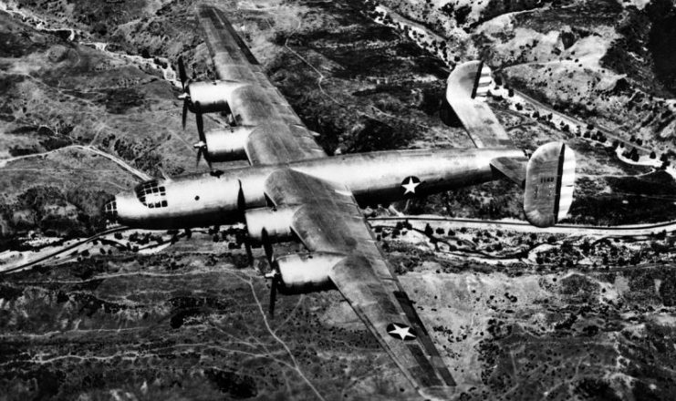 Consolidated XB-32 Dominator in flight.