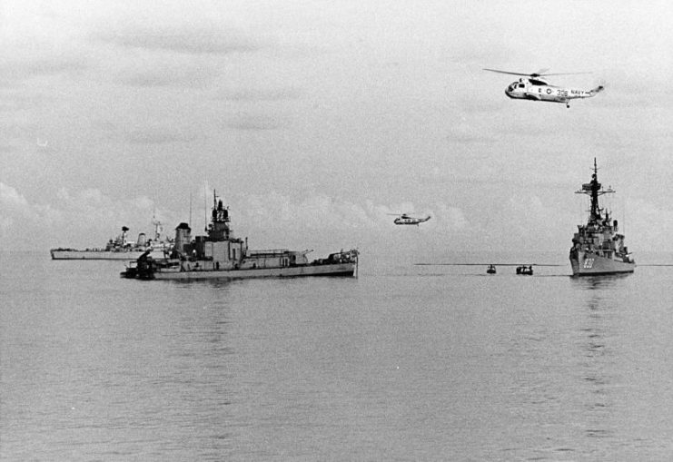 USS Frank E. Evans post collision.