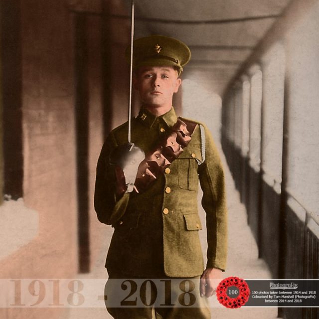 14. Thomas Rose of the 6th Iniskilling Dragoon Guards. Thomas was 16 when he volunteered in 1914 and survived the Great War. Thank you to his Great Nephew Vic Wright for permission to include this photo.