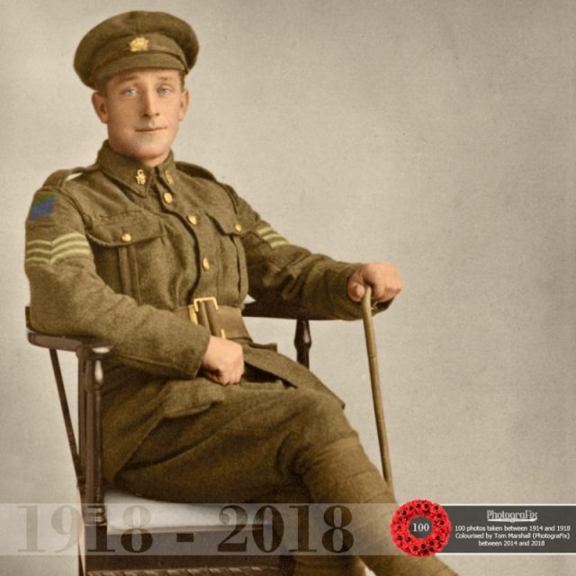 16. Sgt. Ernest Leonard, from Plymouth in Devon. In addition to working at HM Dockyard Devonport, he was a defender on the Torquay United championship football team in 1909.