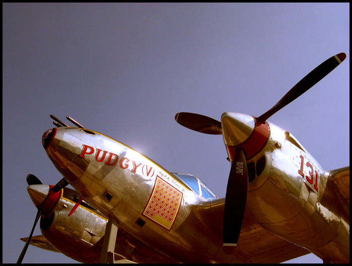 A P-38 nicknamed “Pudgy V” flown by Maj. Thomas McGuire, the 2nd highest American ace of all time. McGuire racked up 38 kills, just 2 behind Dick Bong, the all-time Ace of Aces.Photo: kxlly CC BY-NC-ND 2.0