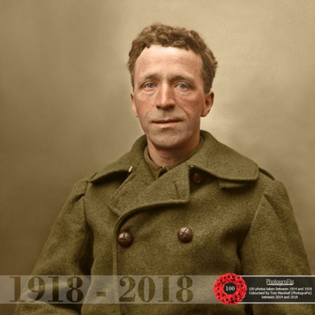 42. An unknown soldier, photographed at Vignacourt, France. 