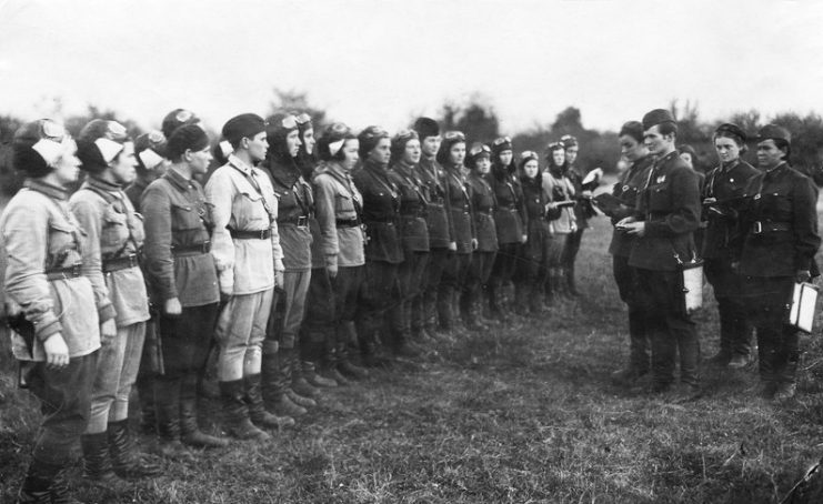 Soviet women in WWII: 588th Night Bomber regiment.