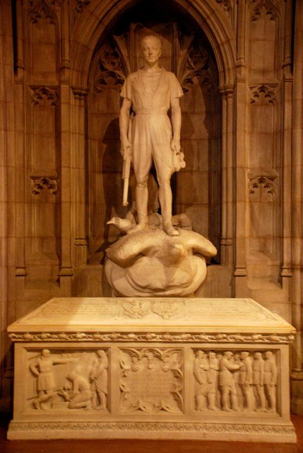 Grave of Norman Prince in the National Cathedral.