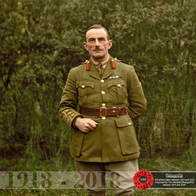 76. An unknown British Colonel in Vignacourt, France.
