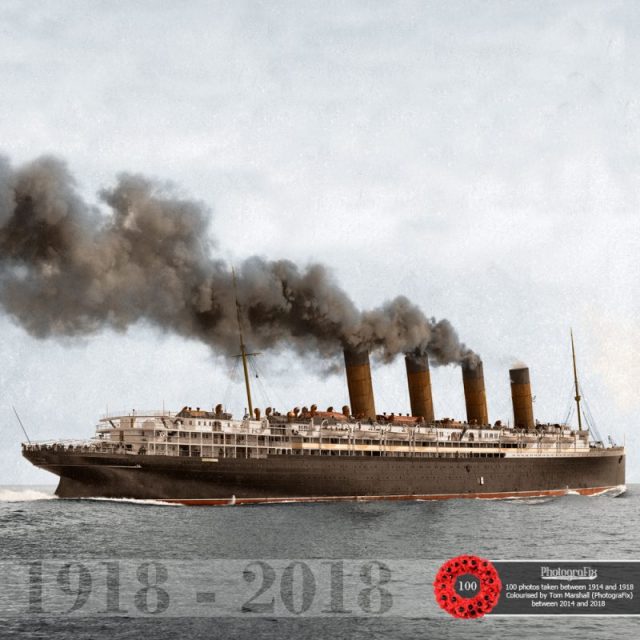 95. On 7th May 1915, the RMS Lusitania ocean liner, travelling from New York to Liverpool, was hit by a torpedo fired from a German U-boat.