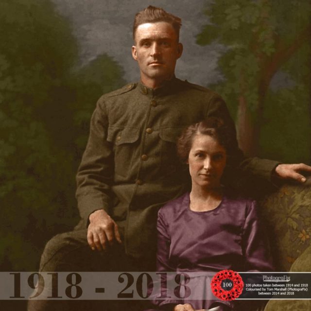 97. Edna C. Smith and William D. Cookson, an American soldier during the First World War.