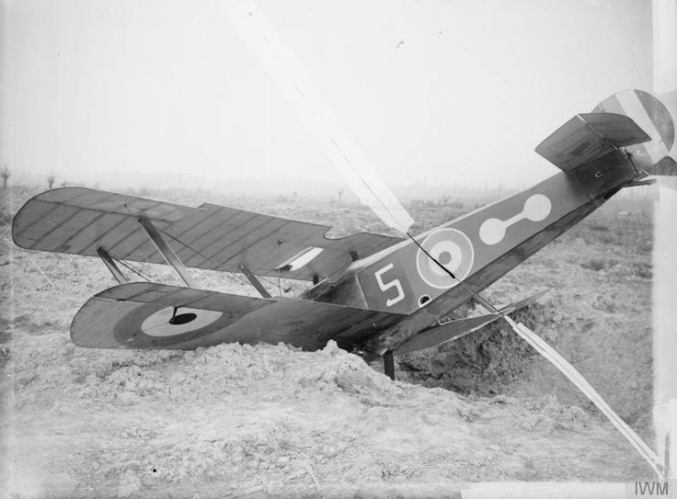 A downed Sopwith Camel near Zillebeke, West Flanders, Belgium, September 26, 1917.