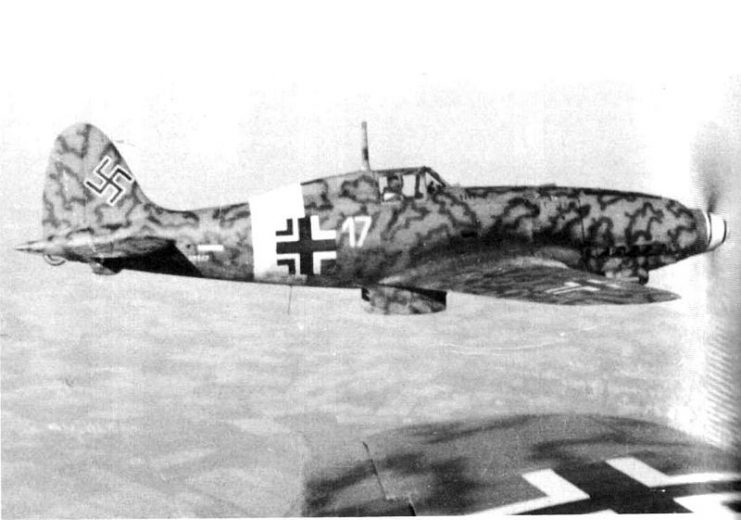 A Macchi C.205 with German markings in 1943.