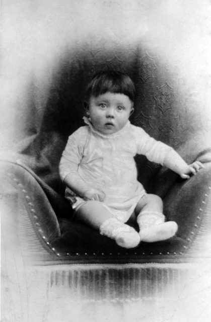 Adolf Hitler as an infant (c. 1889–90).