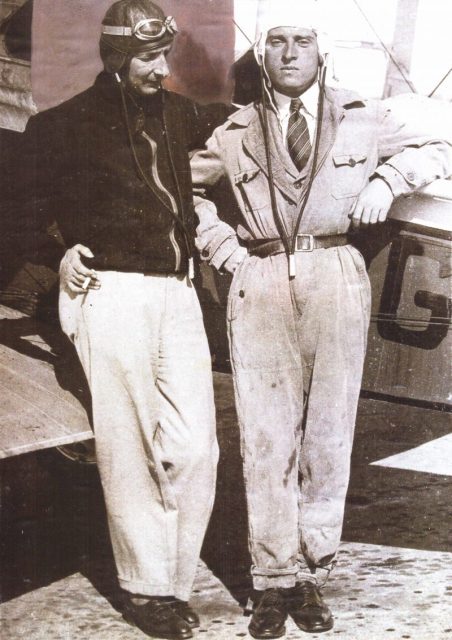 László Almásy with Nándor Zichy at Mátyásföld Airport, Budapest 1931.