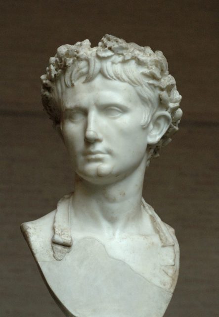 A bust of Augustus.