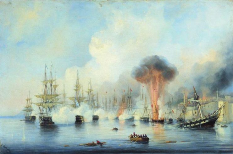 The Battle of Sinop, by Alexey Bogolyubov