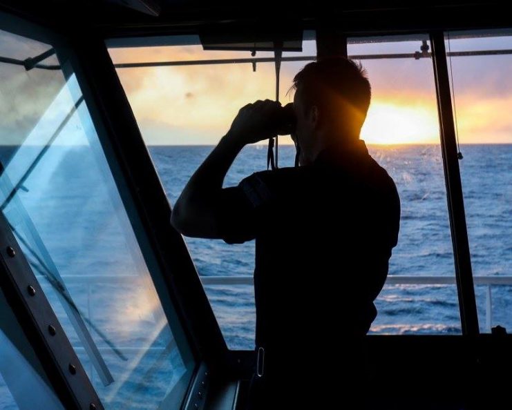 British sailor during the search of the argentine submarine ARA San Juan