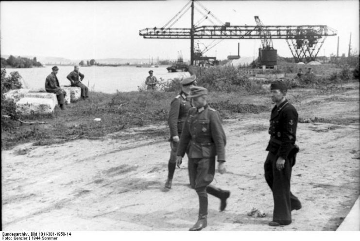 Northern France, officers and marines.