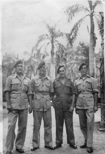 Cpl. Raymond Turner, 44 RM Cdo. and pals, Bombay 1944.Photo: Commando Veterans Archive CC BY-NC-ND 4.0