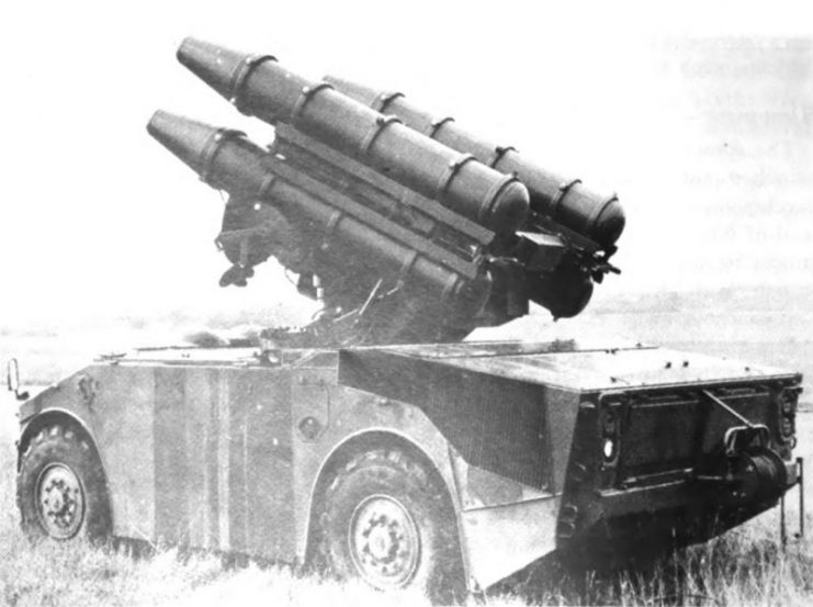 French Crotale system with four missiles.