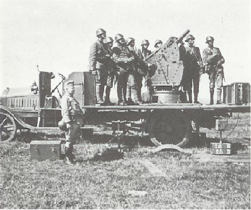 Dutch mobile anti-aircraft gun. This AA unit was actually a German AA truck which the Dutch bought from the Allies who captured it in late 1918 from the defeated German army.