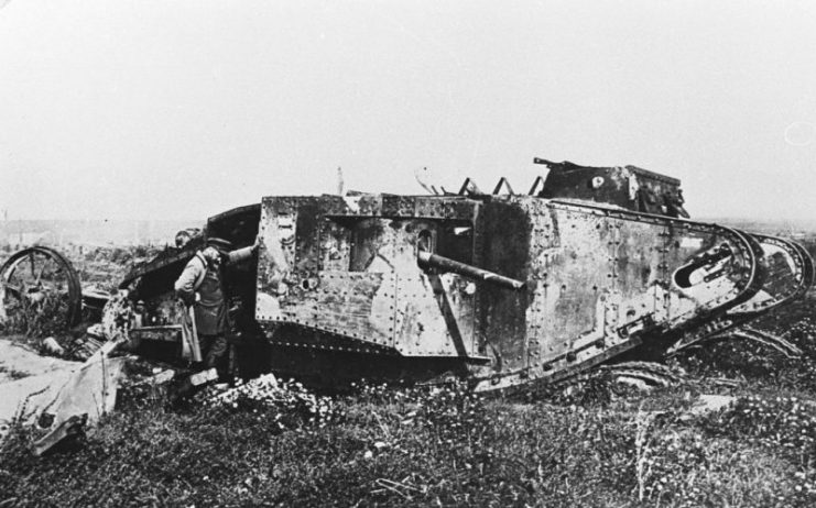 One of Eric Robinson’s tanks that was destroyed