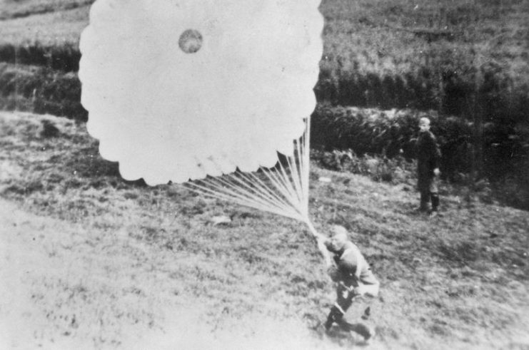 German paratroopers land in the Netherlands on 10 May 1940