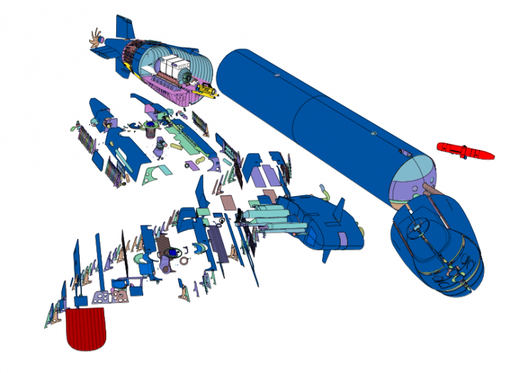 Hypothetical diagram remains underwater wreck Tr-1700 ARA San Juan (S-42). Photo:Agendagauchajujuy CC BY-SA 4.0