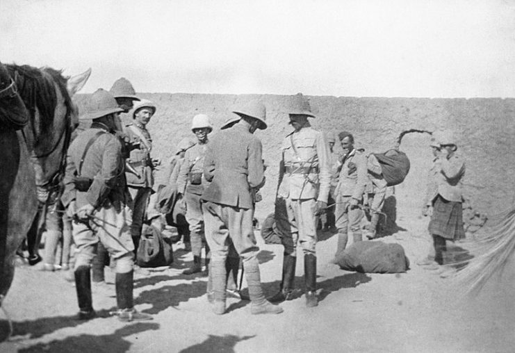 Kitchener, Commander of the Egyptian Army (centre right), 1898