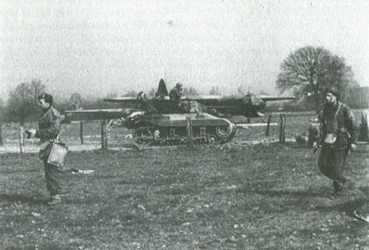 Locust in action during Operation Varsity, March 1945