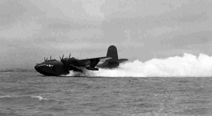 Martin JRM-1 (76820) Phillipine Mars taking off in San Francisco Bay on July 20, 1946.