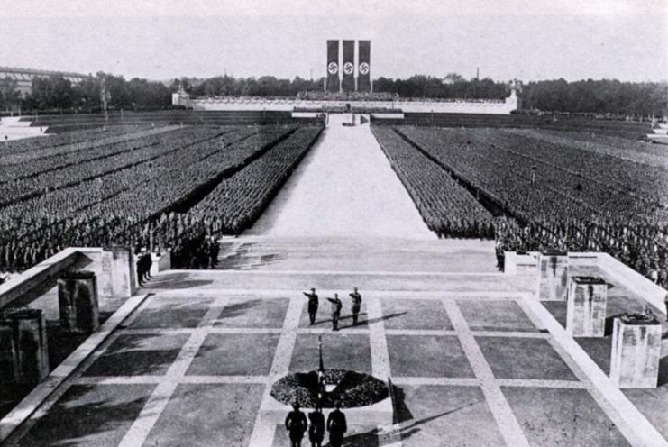 Nazi party rally. Photo: Bundesarchiv, Bild 102-04062A / CC-BY-SA 3.0.