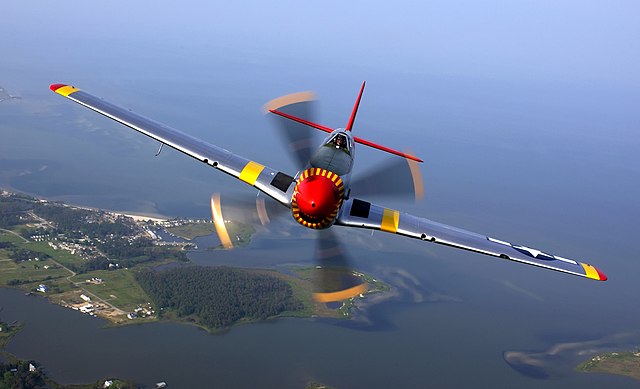 North American P-51 Mustang in flight