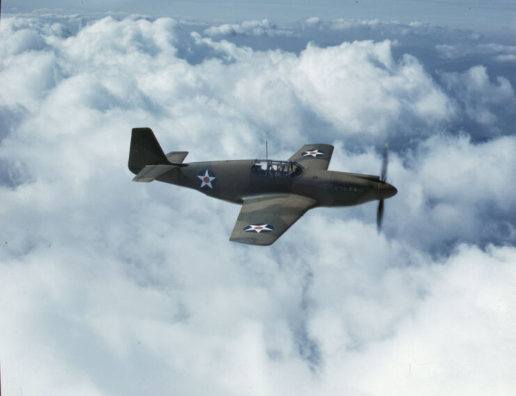North American P-51 Mustang in flight