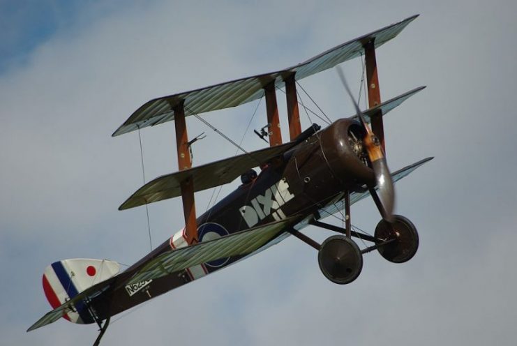 Sopwith Triplane G-BOCK (“N6290”) at Shuttleworth Uncovered, 2013.Photo: TSRL CC BY-SA 3.0