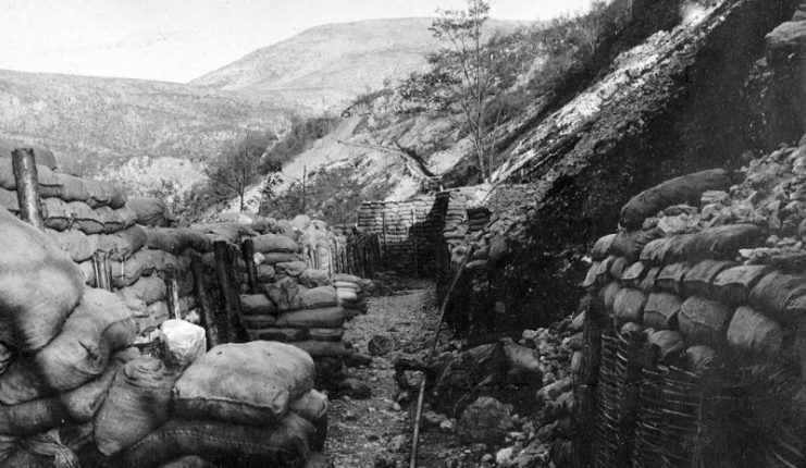 Trenches at the mount Škabrijel.Photo: FORTEPAN CC BY-SA 3.0