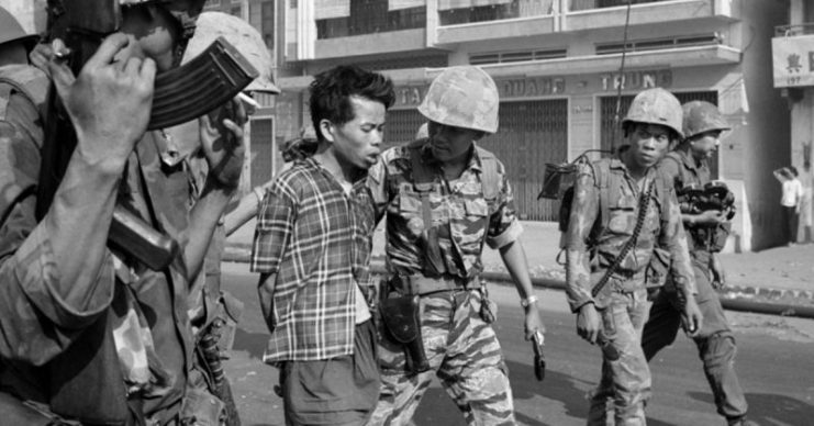 Nguyen Van Lem being arrested, just moments before his execution.Photo: Tommy Truong79 CC BY 2.0