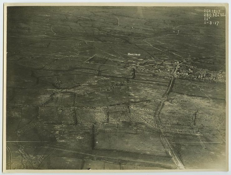 View East towards Messines across No Mans Land