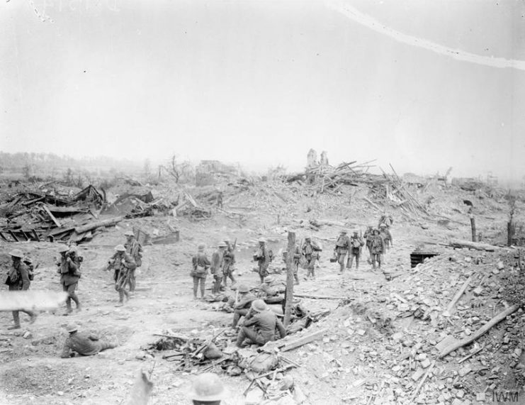 .The village of Wytschaete captured on June 7, 1917, by the 16th (Irish) and 36th (Ulster) Division. June 8, 1917.