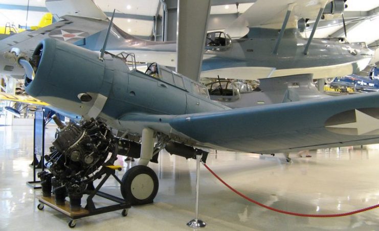 Vought SB2U Vindicator, Naval Aviation Museum, Pensacola, Florida.Photo Greg Goebel CC BY-SA 2.0