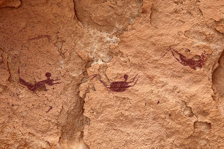 Painting of swimmers in the Cave of the Swimmers. Photo: Roland Unger / CC BY-SA3.0