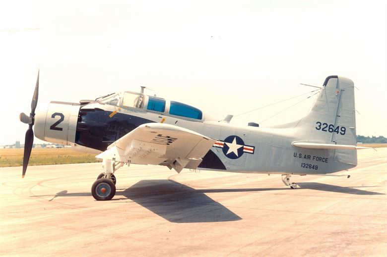 A-1E Skyraider at the National Museum of the United States Air Force. (U.S. Air Force photo)