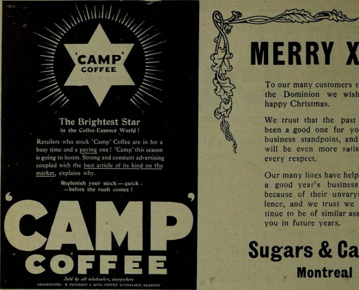 Camp coffee poster.