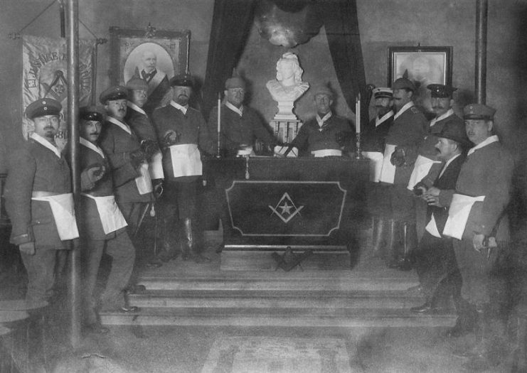 German Freemasonry, c. 1920, in Bayeruth, Germany.